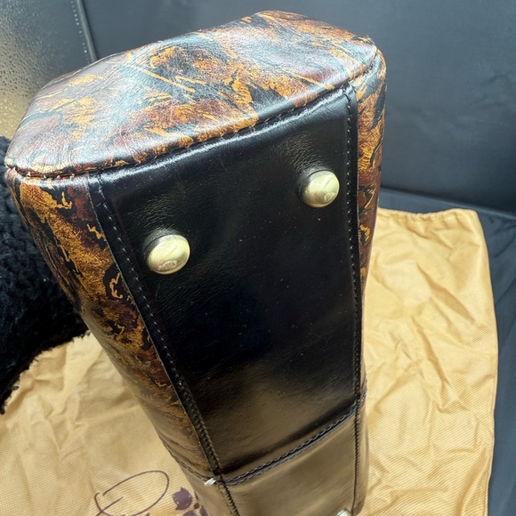 Patricia Nash Anastesie frame bamboo handle satchel bag - Picture 11 of 11